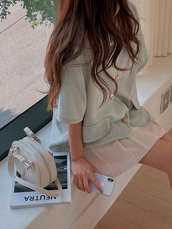 로완 오버핏 반팔자켓 | 럽미